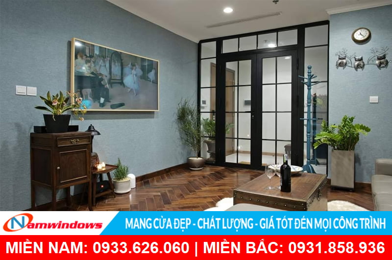 Cửa nhôm kính sử dụng kính cường lực