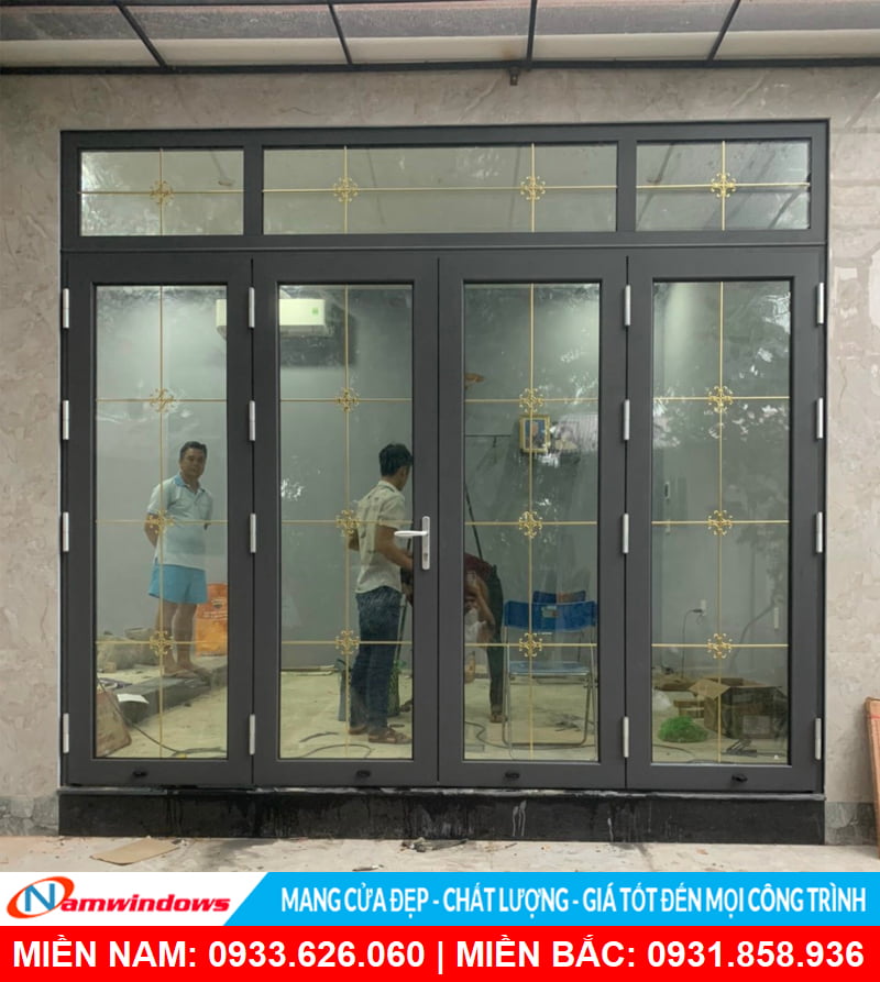 Cửa nhôm cầu cách nhiệt chia nan trang trí đẹp mắt, độc lạ