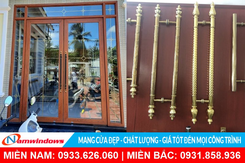 Cửa kính thủy lực khung nhôm