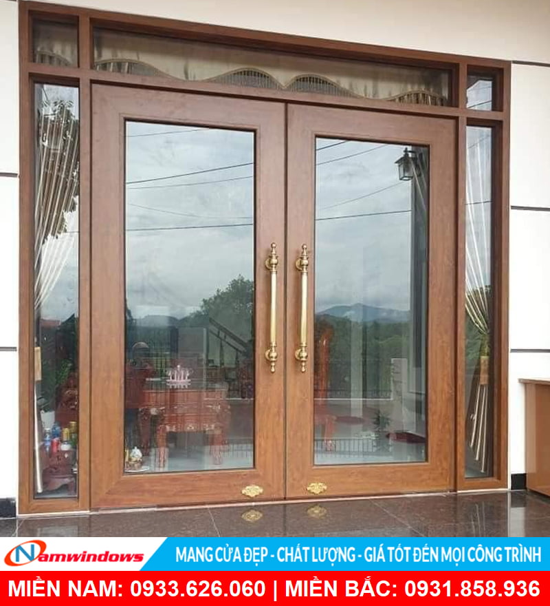 Cửa kính thủy lực khung nhôm