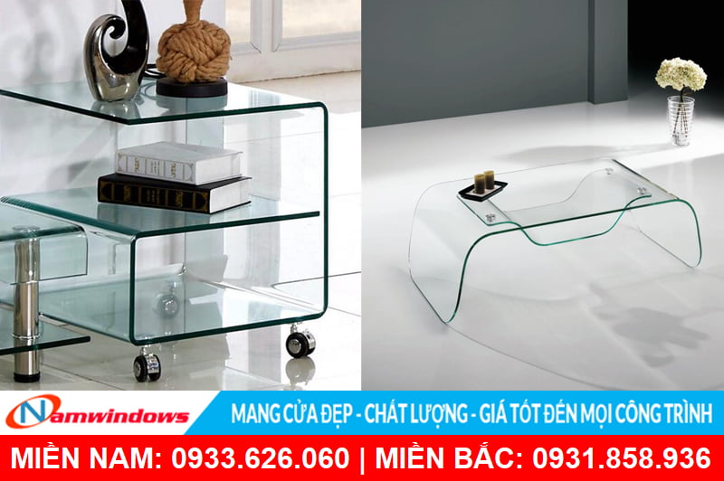 Kính cường lực uốn cong cho nội thất