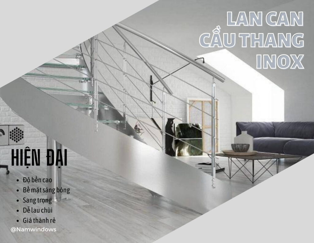 Lan can cầu thang Inox