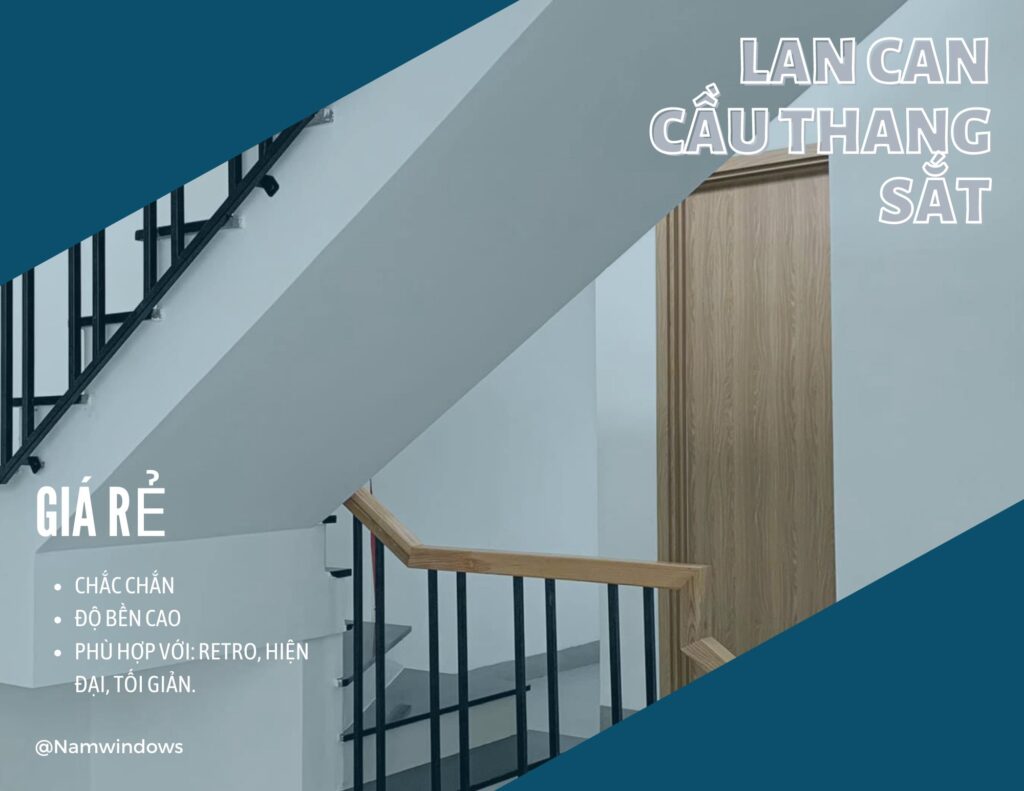 Lan can cầu thang sắt