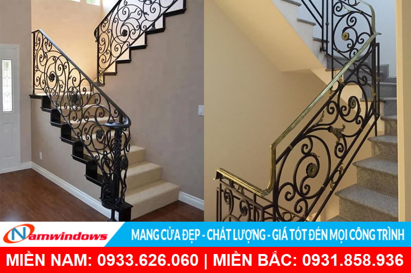 Lan can sắt uốn nghệ thuật