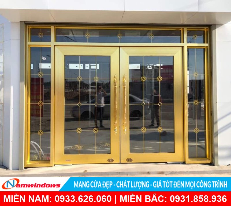 Mẫu cửa nhôm thủy lực đẹp