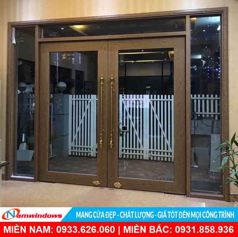 Mẫu cửa nhôm thủy lực đẹp