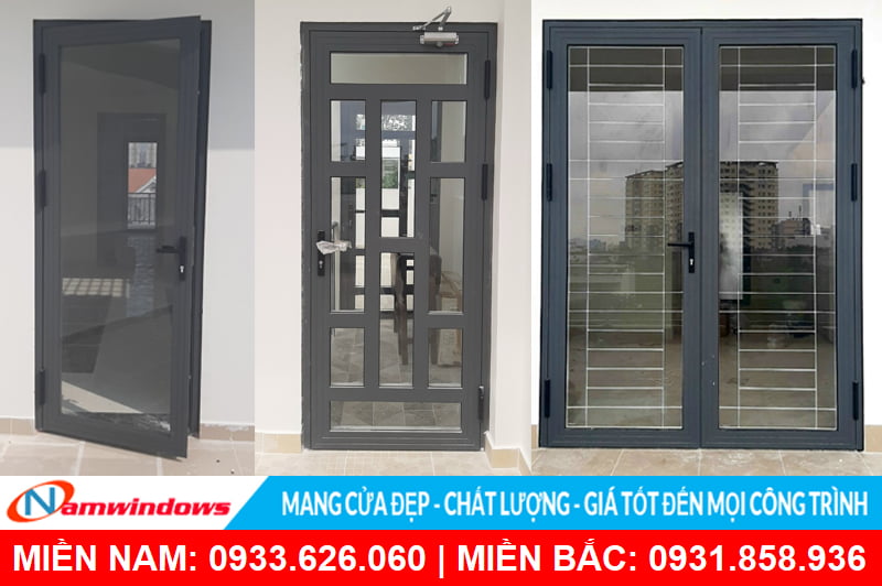Cửa đi mở quay nhôm xingfa