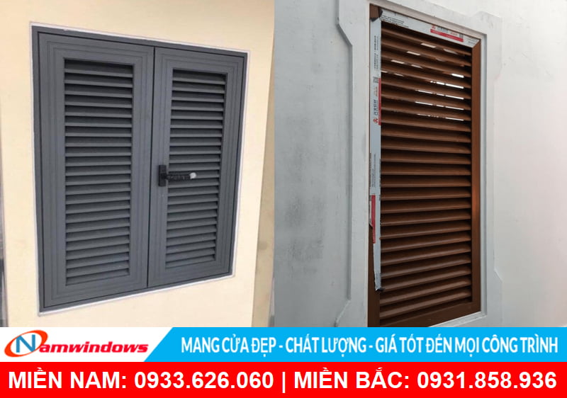 Mẫu cửa nhôm thông gió