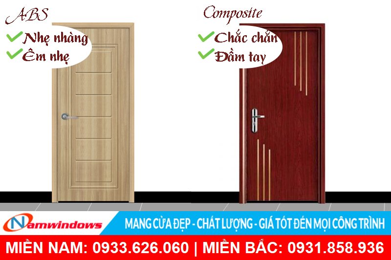 So sánh trọng lượng cửa nhựa giả gỗ