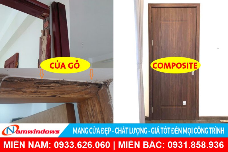 Cửa gỗ và cửa nhựa giả gỗ Composite