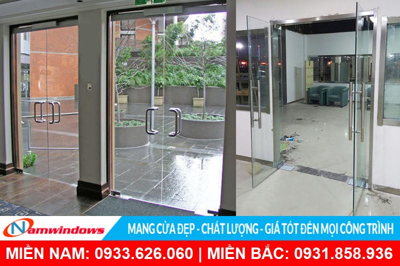 Cửa kính cường lực 2 cánh