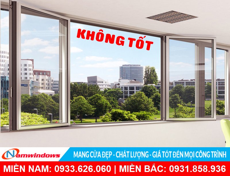 Thiết kế cửa sổ phong thủy: Cửa sổ mở quay vào trong