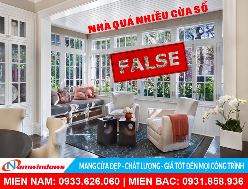 Không nên làm nhiều cửa sổ trong 1 căn phòng
