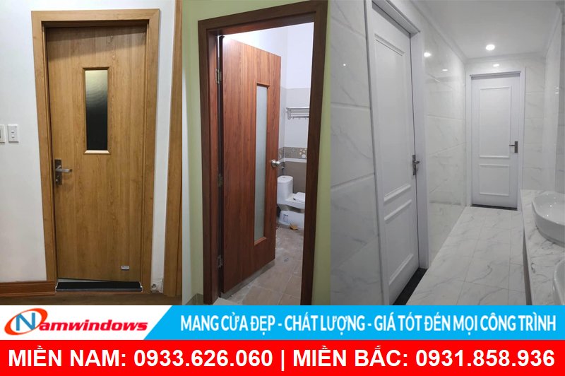 Cửa nhà vệ sinh bằng gỗ Composite