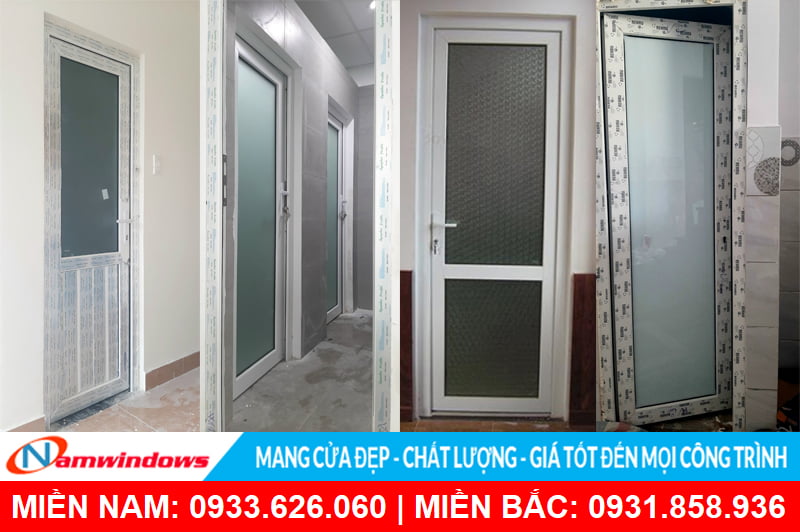 Cửa nhựa lõi thép cho nhà vệ sinh