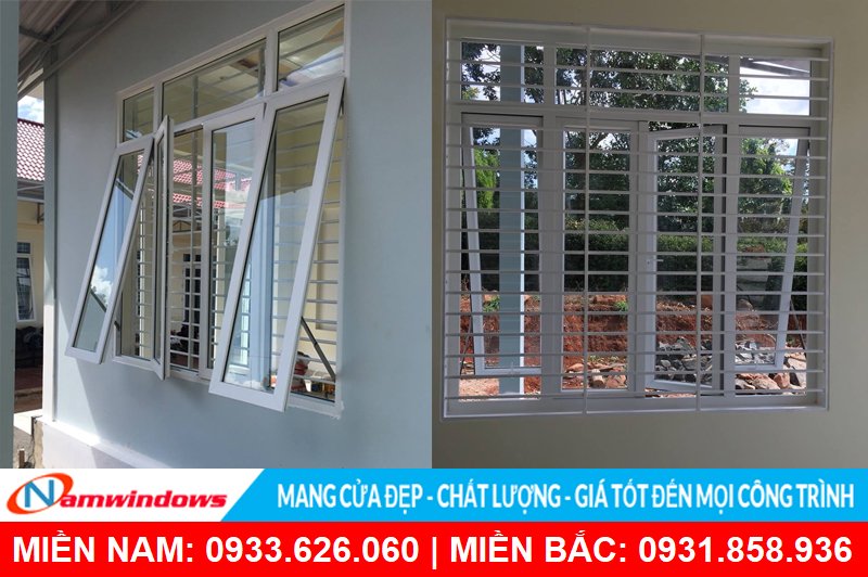 Cửa nhựa lõi thép có khung sắt bảo vệ an toàn