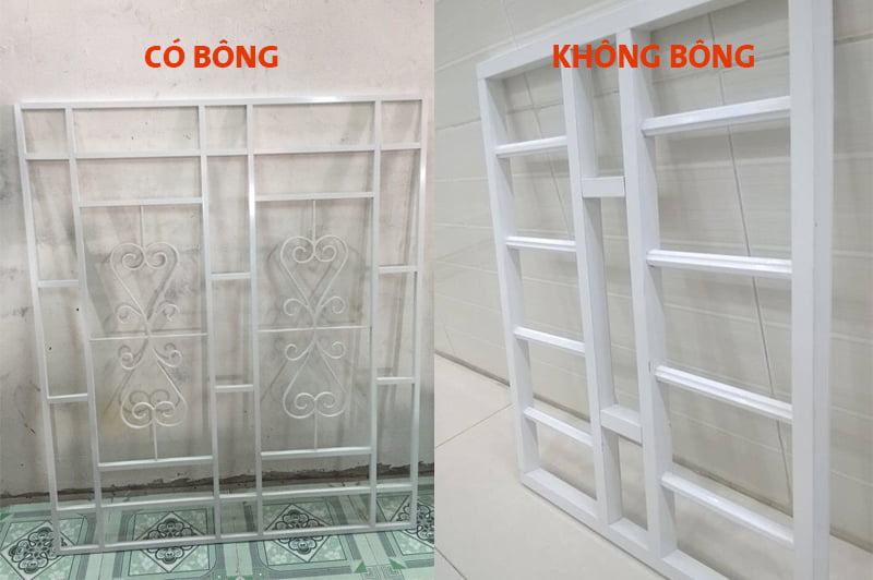 Các loại khung sắt bảo vệ: Khung có bông, khung không có bông