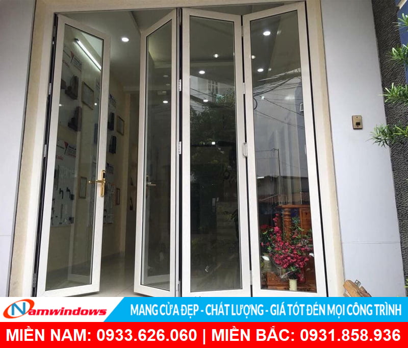 cửa nhôm xếp trượt 4 cánh