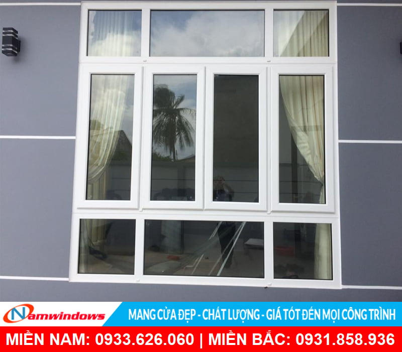 Cửa nhựa lõi thép vách cố định
