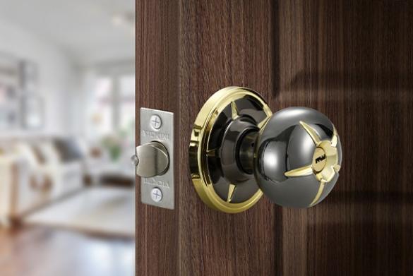 Khóa tay nắm tròn inox 304 có chìa 30854.001 BN/GP - Ảnh 2