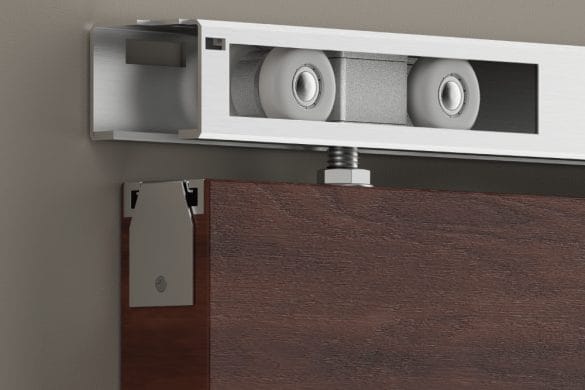 Bánh xe trượt treo 80kg 4 bánh nhựa, đế inox 201 - Ảnh 2