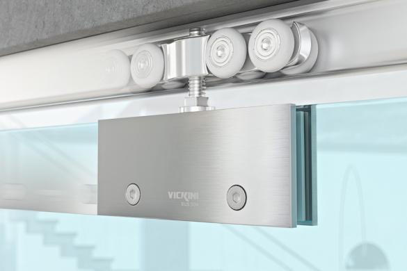 Bánh xe cửa lùa kính ray nhôm VICKINI 62225.001 SSS - Ảnh 2