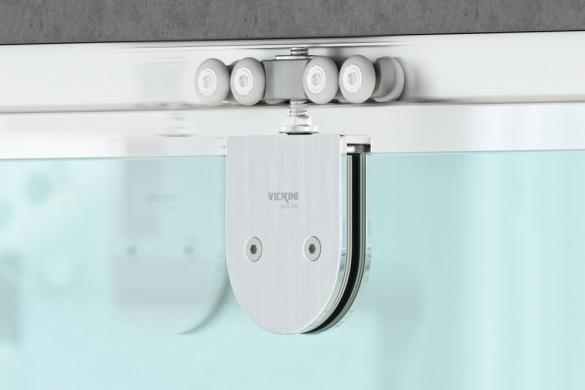 Bộ bánh xe cửa lùa kính ray nhôm VICKINI 62226.001 SSS - Ảnh 2