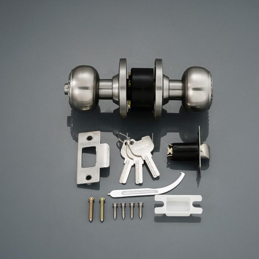 Khóa tay nắm tròn inox 304 có chìa 30851.001 SSS - Ảnh 2
