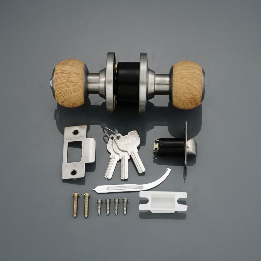 Khóa tay tròn inox 304 có chìa sồi nhạt 30950.001 SSS/W6 - Ảnh 2