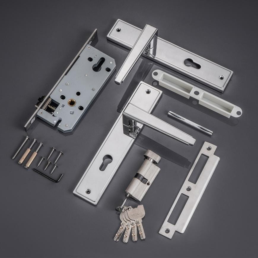 Khóa cửa HK kẽm VICKINI 35109.101 CP dài 250 - Ảnh 3