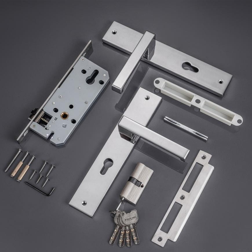 Khóa cửa HK kẽm VICKINI 35128.102 CP dài 260 - Ảnh 3