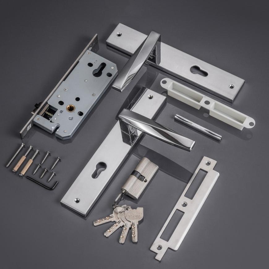 Khóa cửa HK kẽm VICKINI 35582.102 CP dài 260 - Ảnh 3