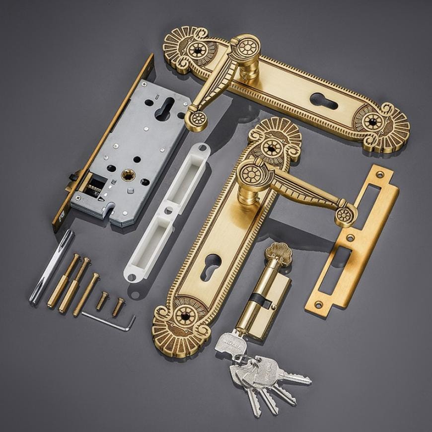 Khóa cửa bằng đồng VICKINI 38403.101 RG dài 304 - Ảnh 4