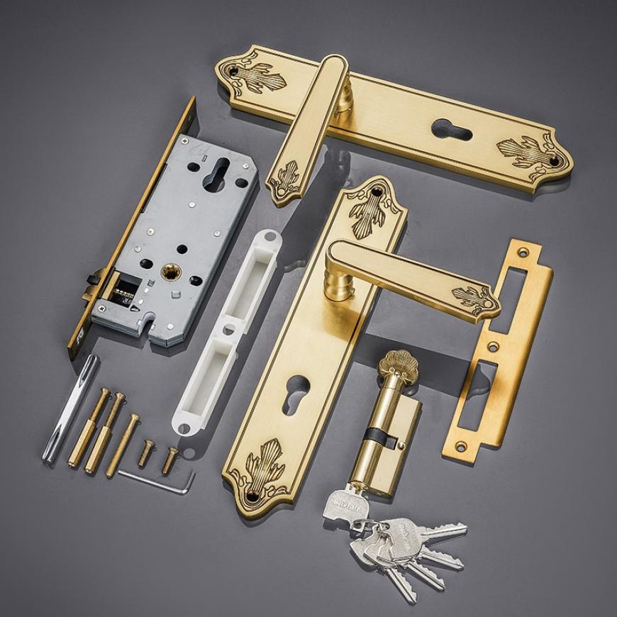 Khóa cửa bằng đồng VICKINI 38405.101 RG dài 298 - Ảnh 4