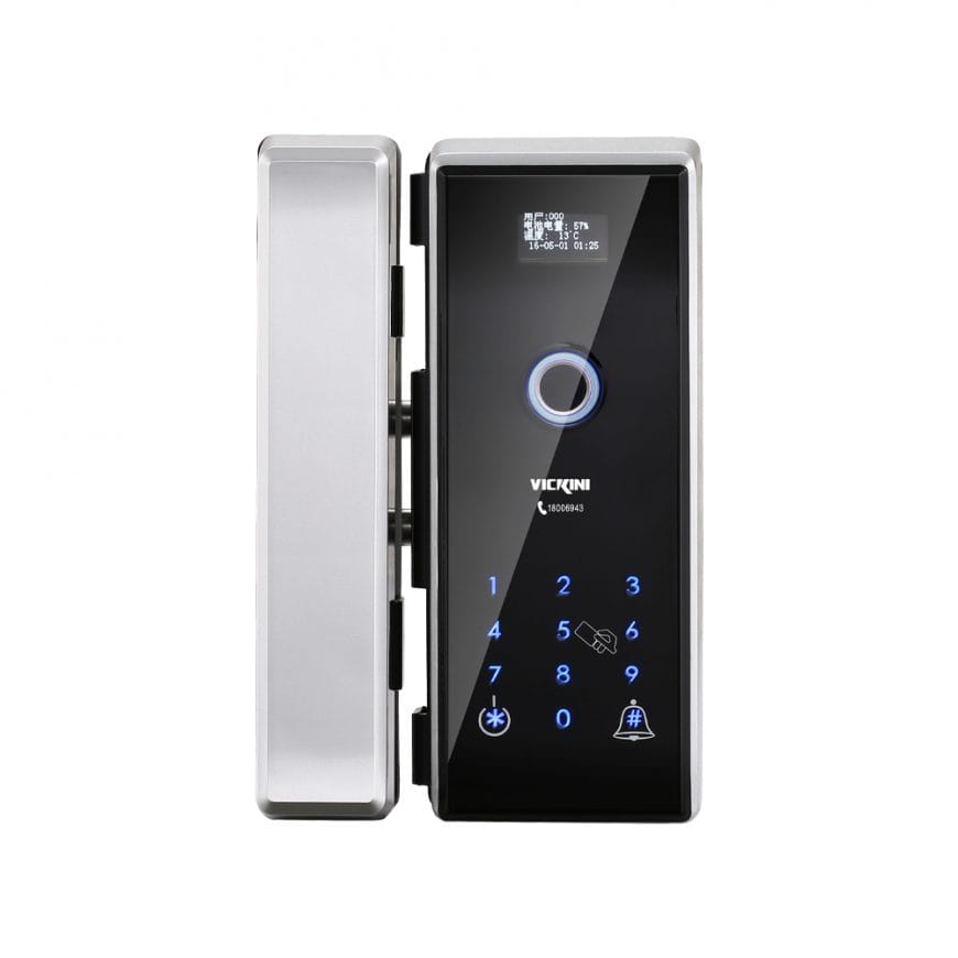 Khóa điện tử cửa kính 2 cánh Vickini 39701.002 SPR