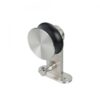Bánh xe treo đơn 150kg inox 304, ray Inox tròn ø25