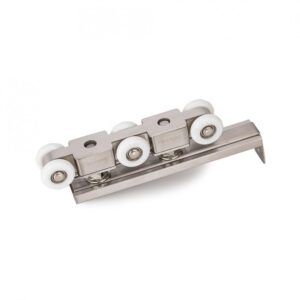 Bánh xe lùa treo 100kg 6 bánh nhựa, đế inox 201