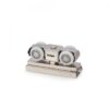 Bánh xe treo 80kg 4 bánh nhựa, đế inox 201, ray vuông