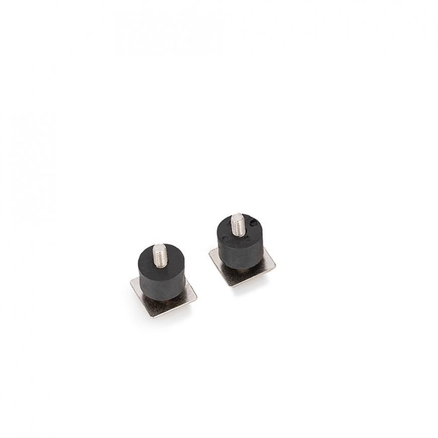 Bánh xe treo 80kg 4 bánh nhựa, đế inox 201, ray vuông - Ảnh 3
