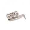 Bánh xe lùa treo 80kg 4 bánh nhựa, đế inox 201 ray hộp vuông