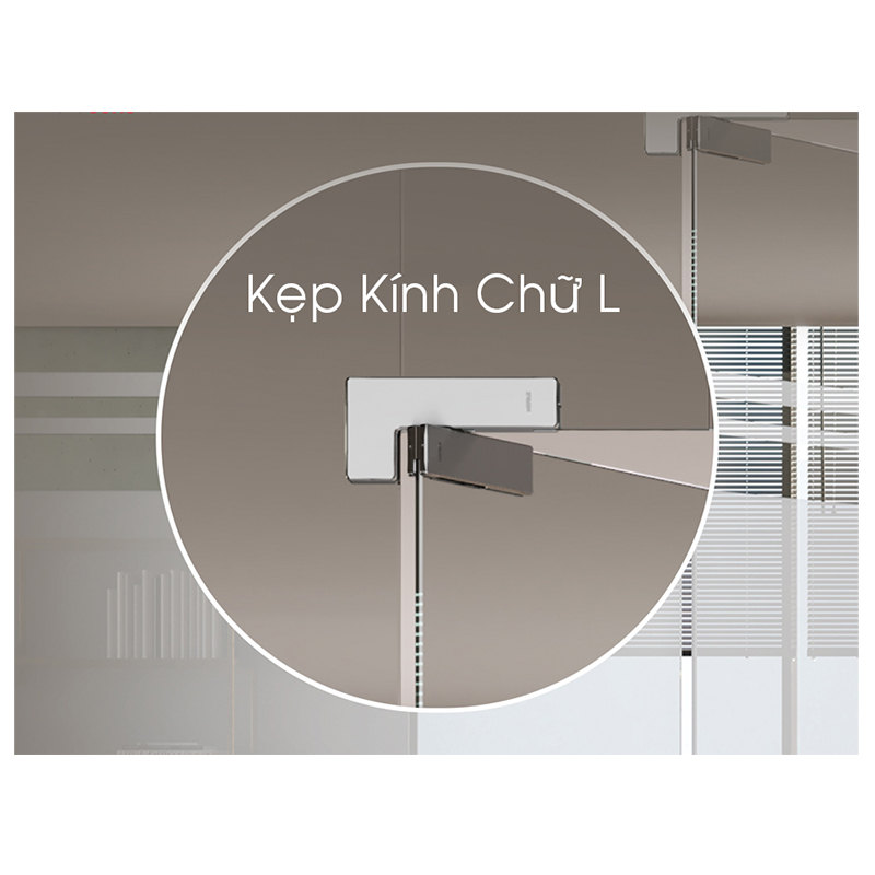 Kẹp L Hafele 981.50.040 inox mờ - Ảnh 2