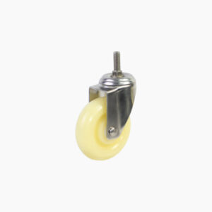 Bánh xe cọc vít nhựa Nylon BXD066 xoay càng inox