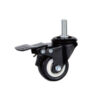 Bánh xe cọc vít nhựa PVC BXD119 xoay có khóa
