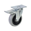 Bánh xe đẩy nhựa PP xám BXD099 xoay có khóa