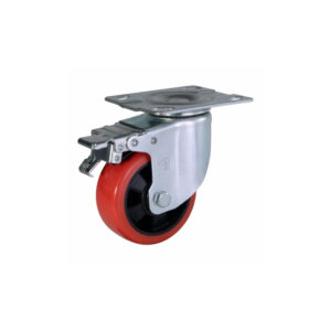 Bánh xe đẩy nhựa PU BXD026 lõi nhựa xoay có khóa