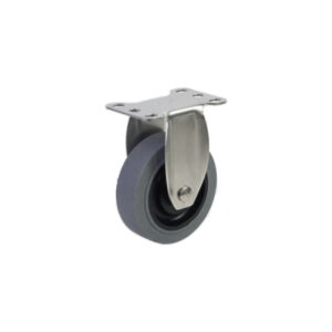 Bánh xe đẩy nhựa TPR tĩnh điện BXD071 cố định càng inox