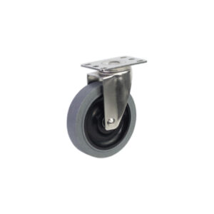 Bánh xe đẩy nhựa TPR tĩnh điện BXD072 xoay không khóa càng inox