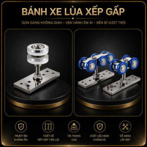 Bánh xe lùa xếp gấp