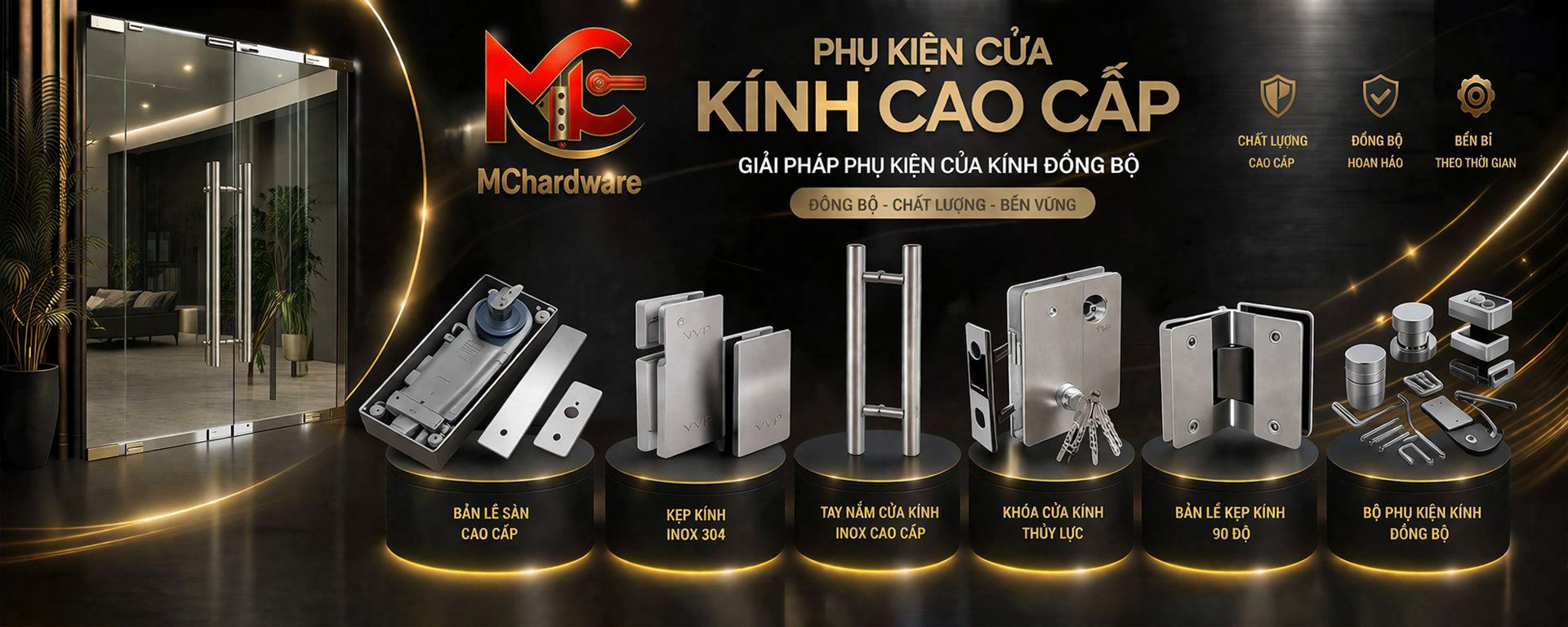 Banner phụ kiện cửa kính