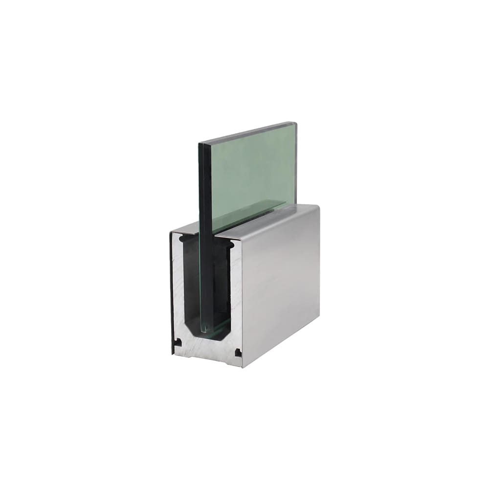 Bộ chân đế kẹp kính lan can không trụ 10cm